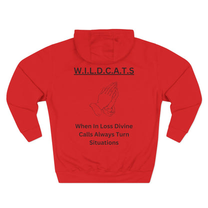 Wildcats Christian Black Letters & Picture Hoodie