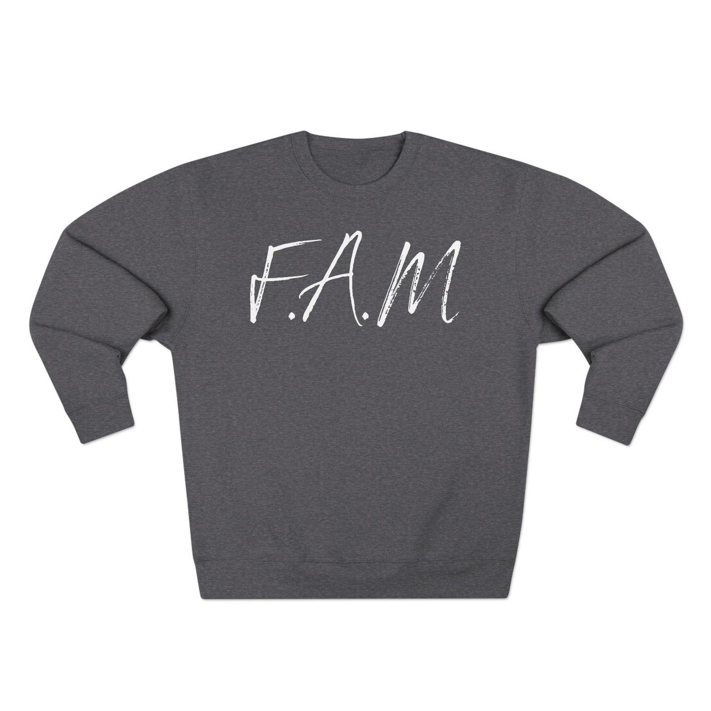 Adult Fam White Words Crewneck