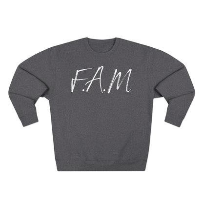 Adult Fam White Words Crewneck