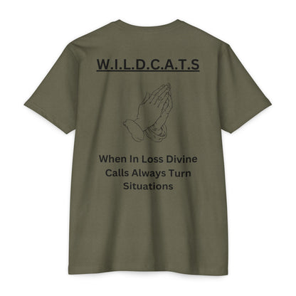 Wildcats Christian Black Letters & Picture
