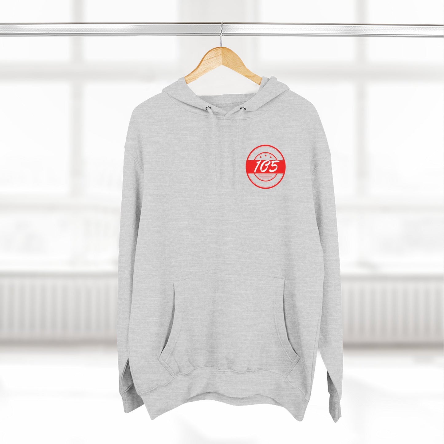 Adult 105 Christian Red and White Letters Hoodie