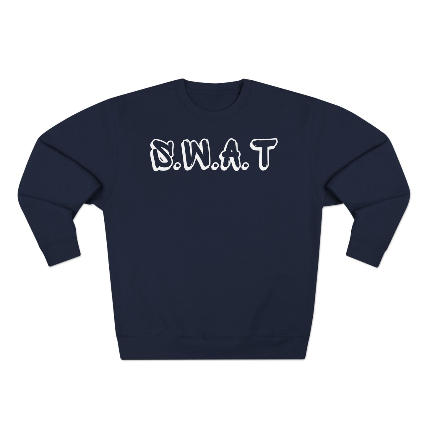 Adult Swat Christian White Words Crewneck