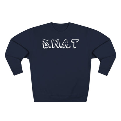 Adult Swat Christian White Words Crewneck