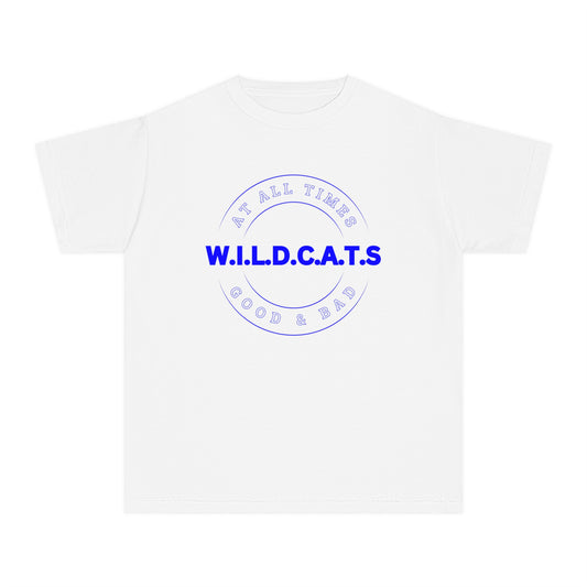Youth Wildcats Christian Blue Letters & Picture