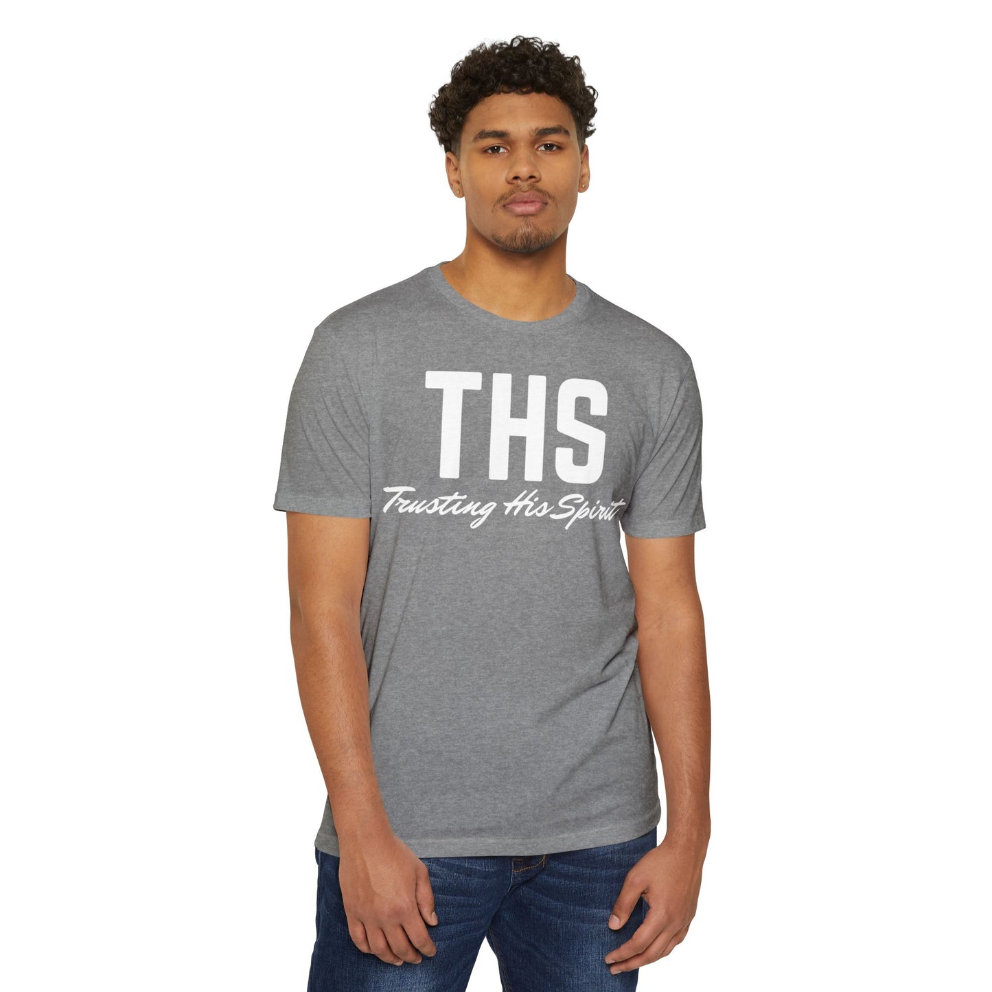 Adult THS Christian White Letters Tee