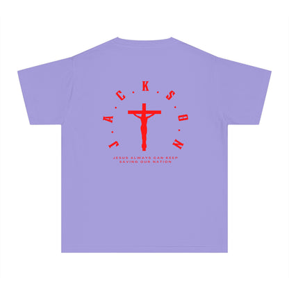 Youth Jackson Believing Christian Red Letters & Cross
