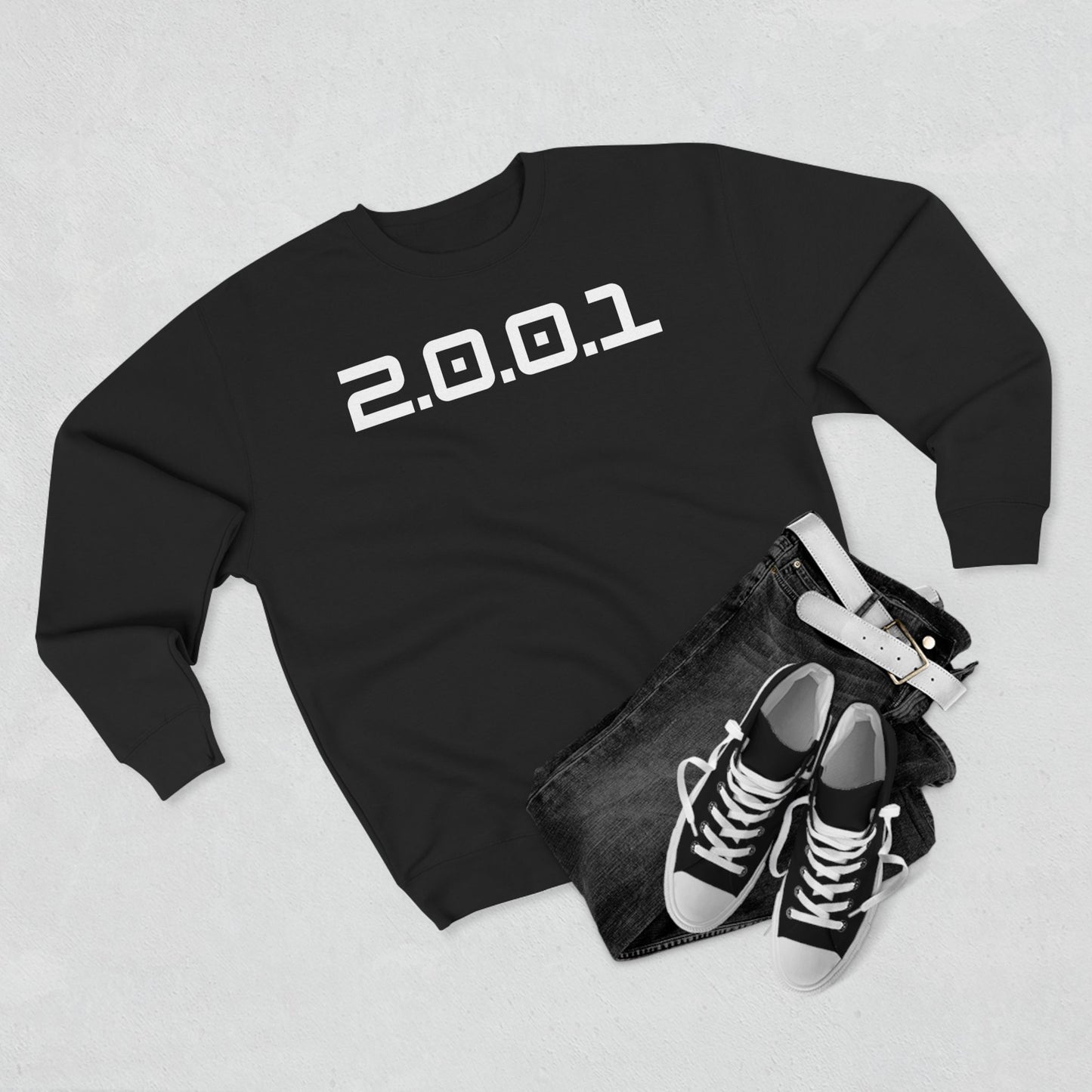 Adult 2001 Christian White Words Crewneck