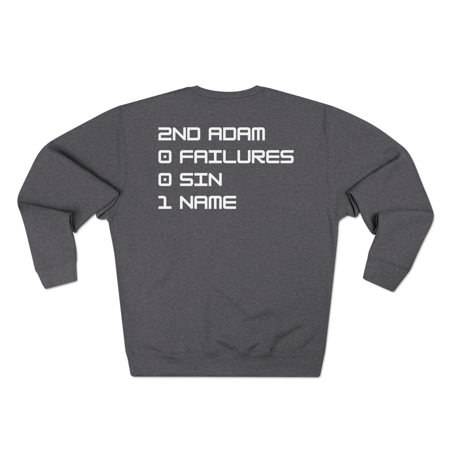 Adult 2001 Christian White Words Crewneck