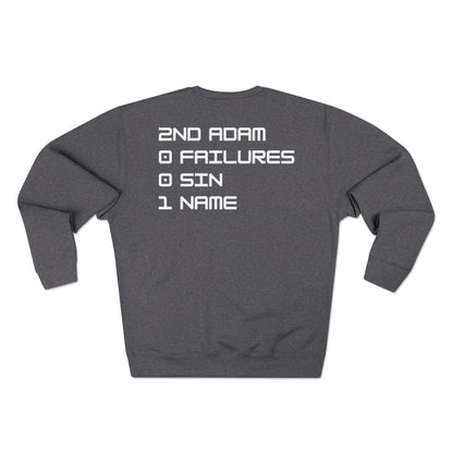 Adult 2001 Christian White Words Crewneck