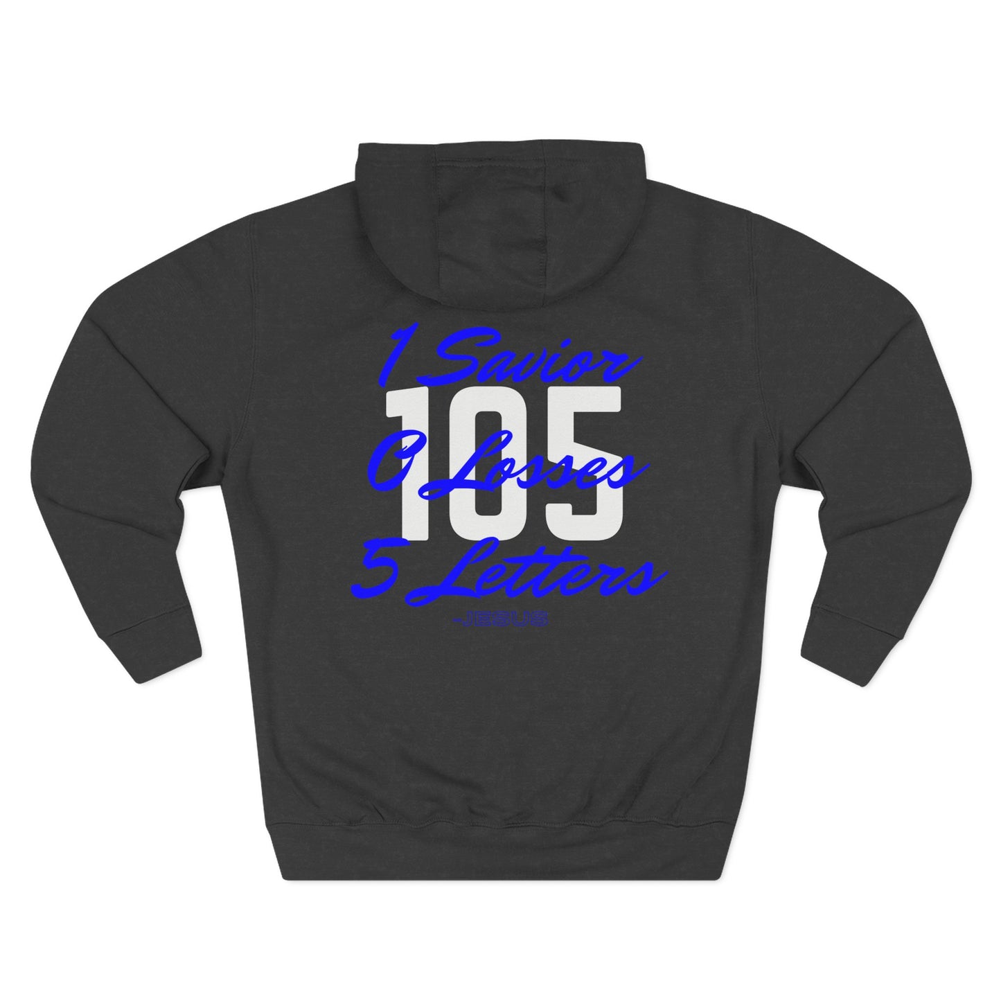 Specialty Adult 105 Christian Blue and White Letters Hoodie