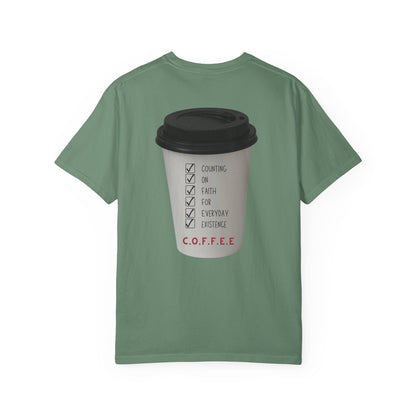 Adult Coffee Christian White Letters & Image