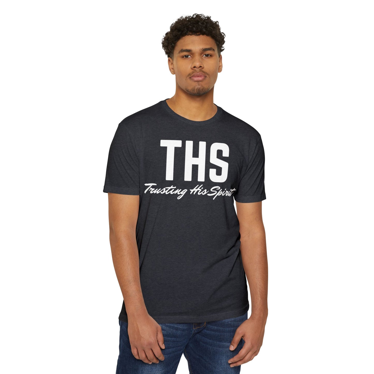 Adult THS Christian White Letters Tee