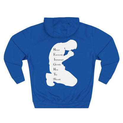 Adult Heights White Pullover Hoodie