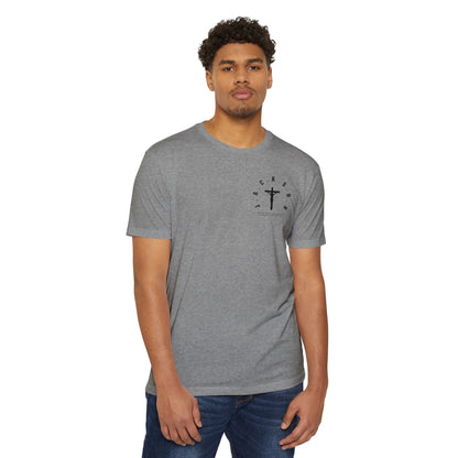 Adult Jackson Black Cross & Letters Premium Tee