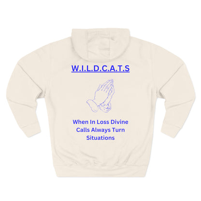 Wildcats Christian Blue Letters & Picture Hoodie
