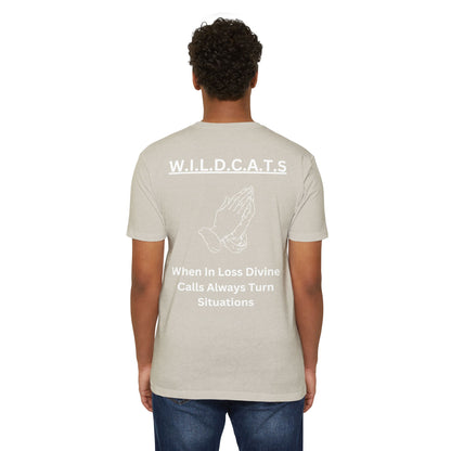Wildcats Christian White Letters & Picture