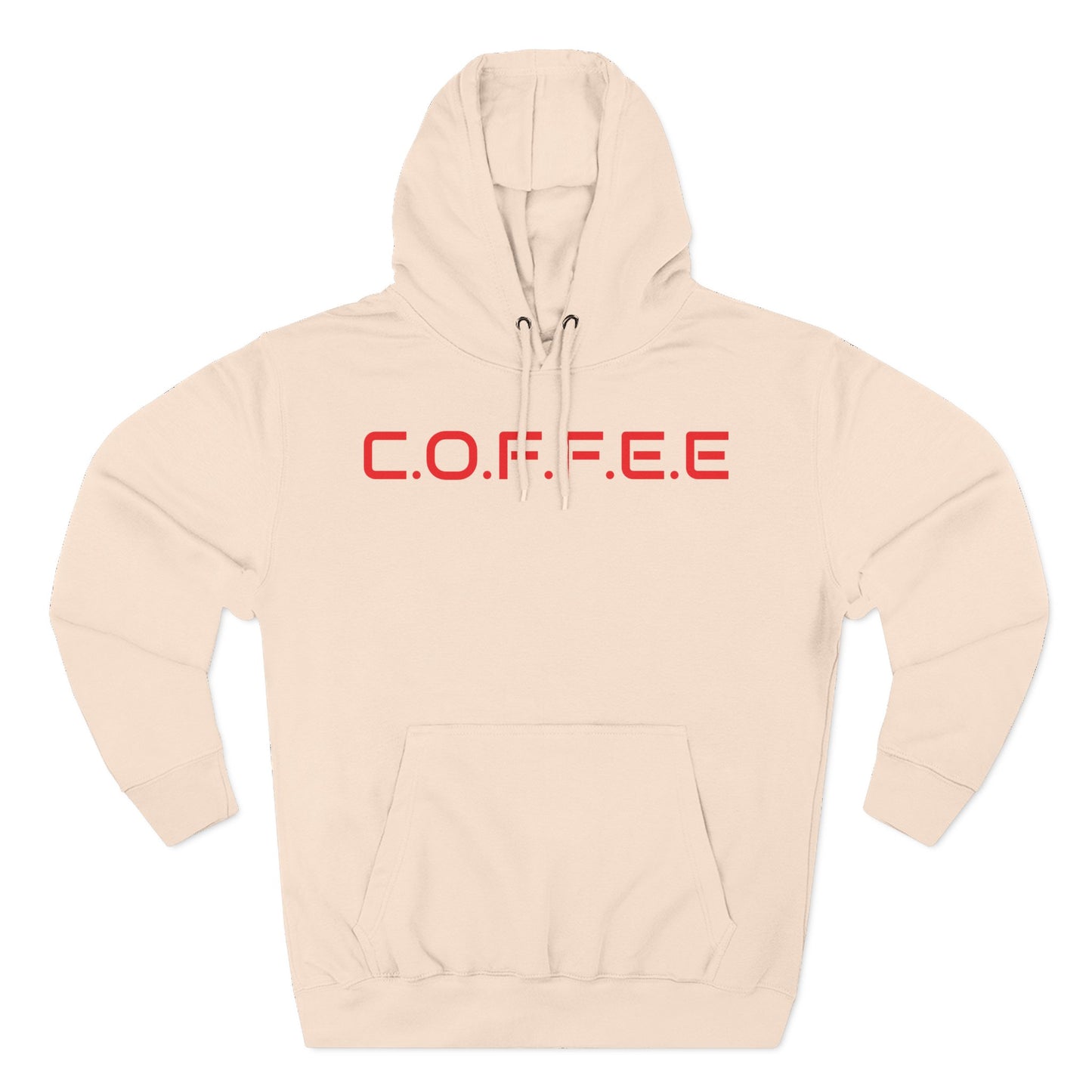 Adult Coffee Christian Red Words Only Hoodie