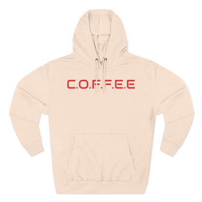 Adult Coffee Christian Red Words Only Hoodie