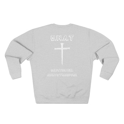 Adult Swat Christian White Words Crewneck