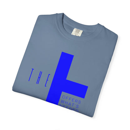 Adult T-Town Christian Blue Letters & Cross