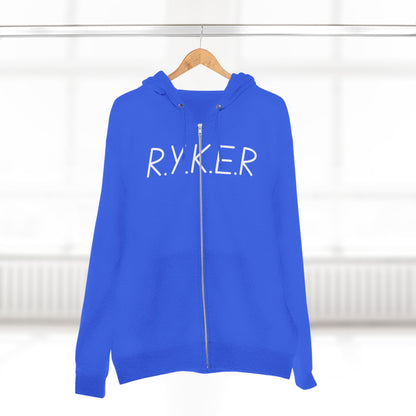 Adult RYKER Christian White Letters Zipper Hoodie