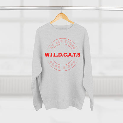 Wildcats Christian Red Letters & Picture Crewneck