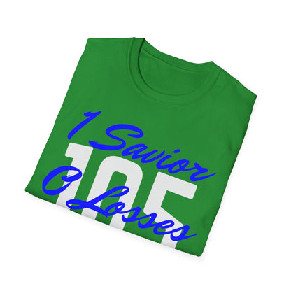 Adult 105 Christian Blue and White Letters