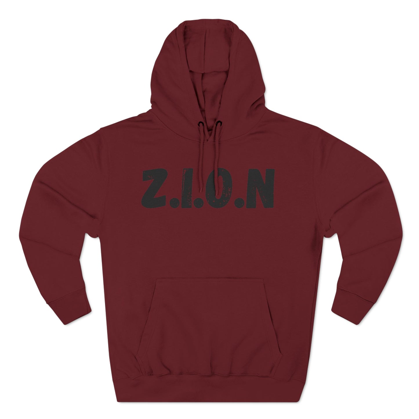 Zion Hoodie Black Words & Image