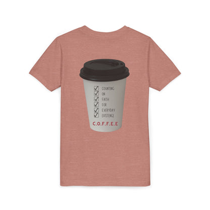 Youth Adult Coffee Christian White Letters & Image