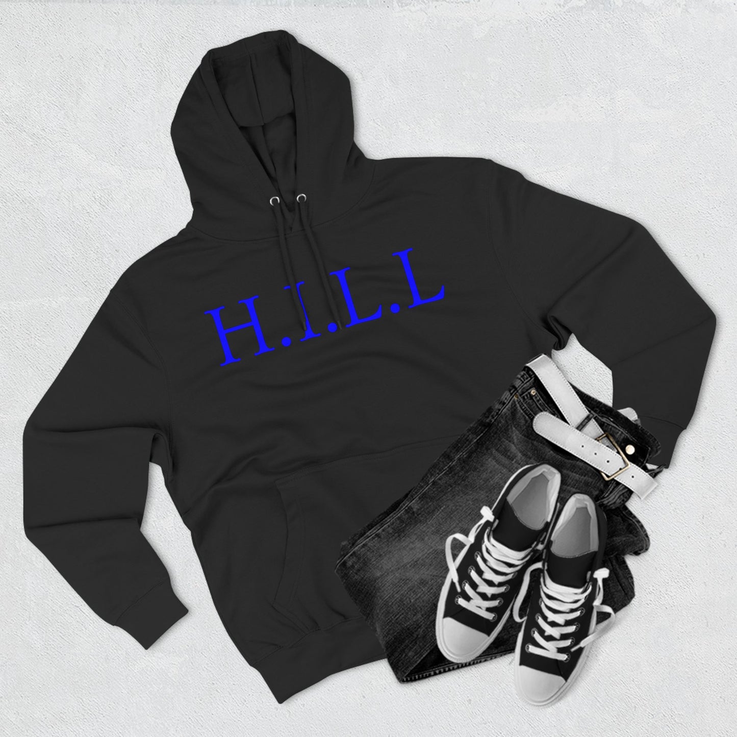 Hill Christian Blue Words Hoodie