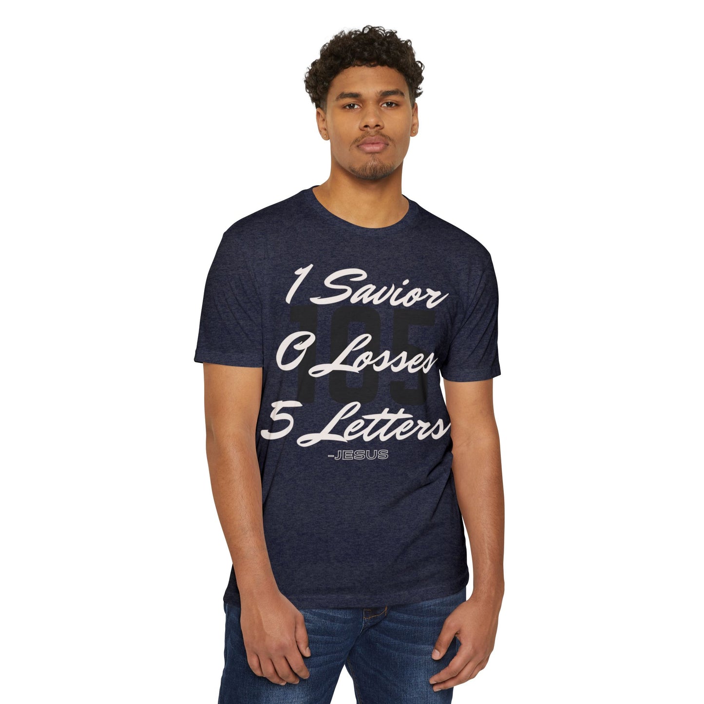 Adult 105 Christian White and Black Letters Premium tee