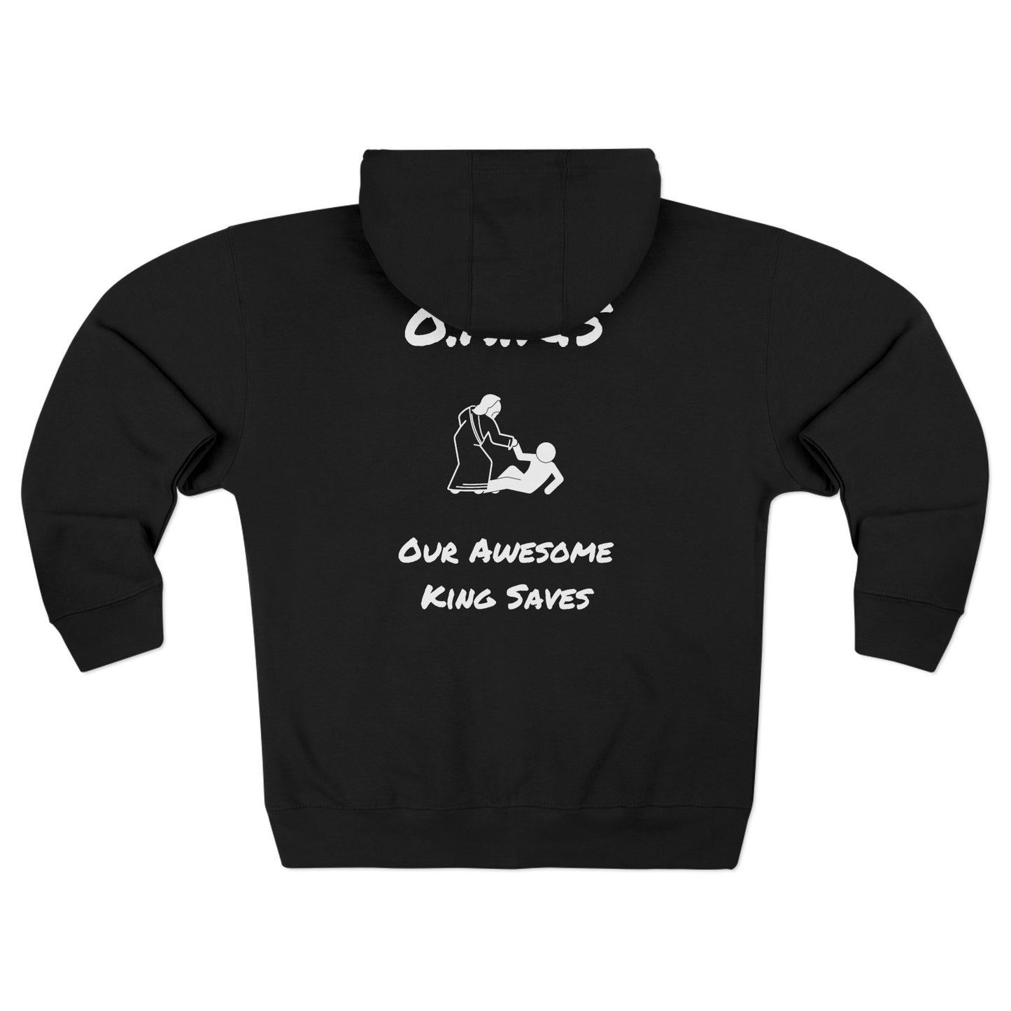 Adult Oaks Christian White Zipper Hoodie