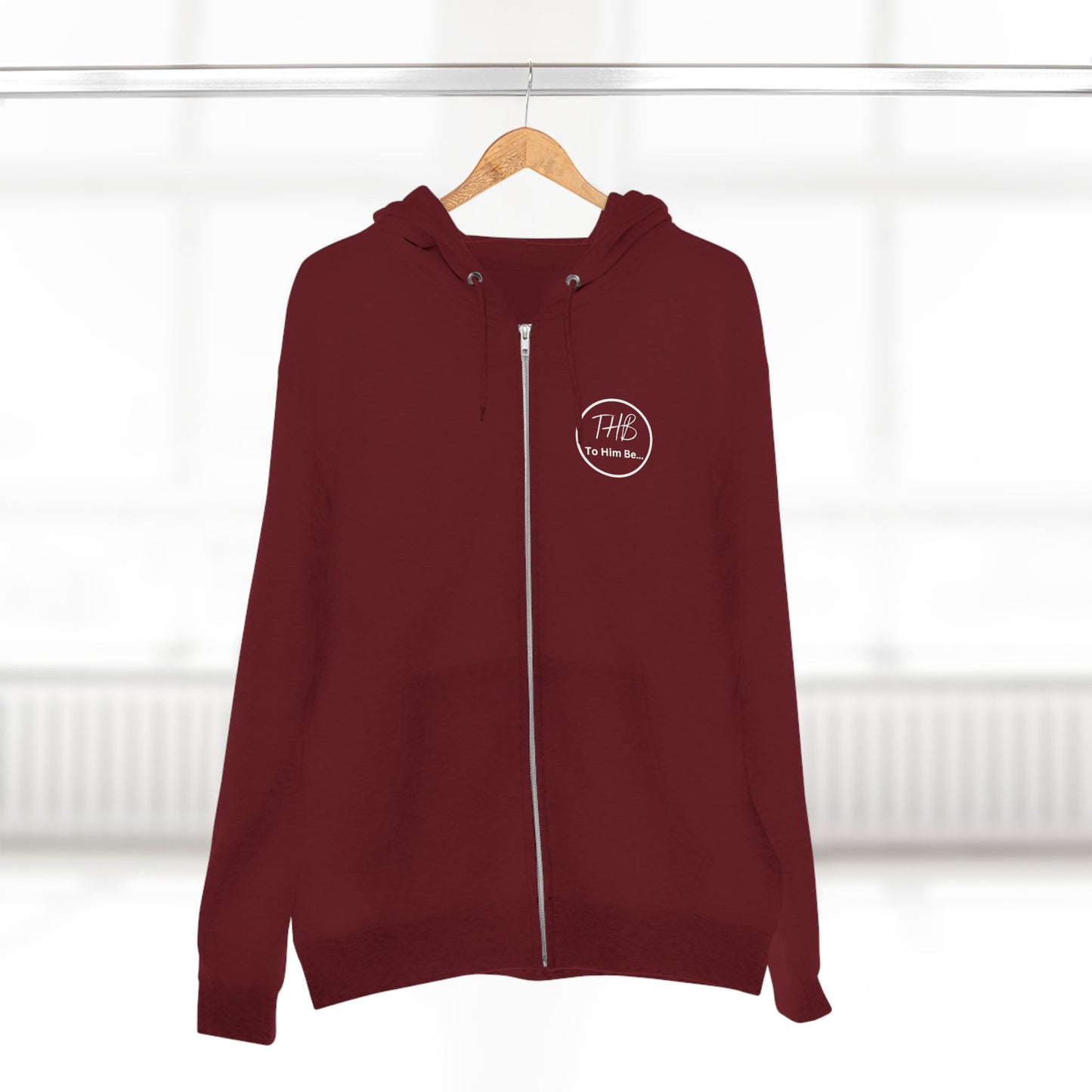 Clothe Yourself White Hoodie Zipper (scripture)