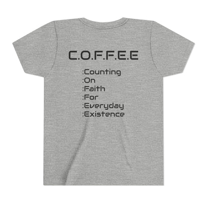 Youth Adult Coffee Christian Black Words Only