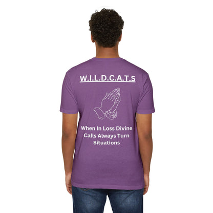Wildcats Christian White Letters & Picture