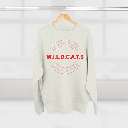Wildcats Christian Red Letters & Picture Crewneck