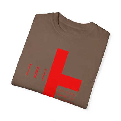 Adult T-Town Christian Red Letters & Cross