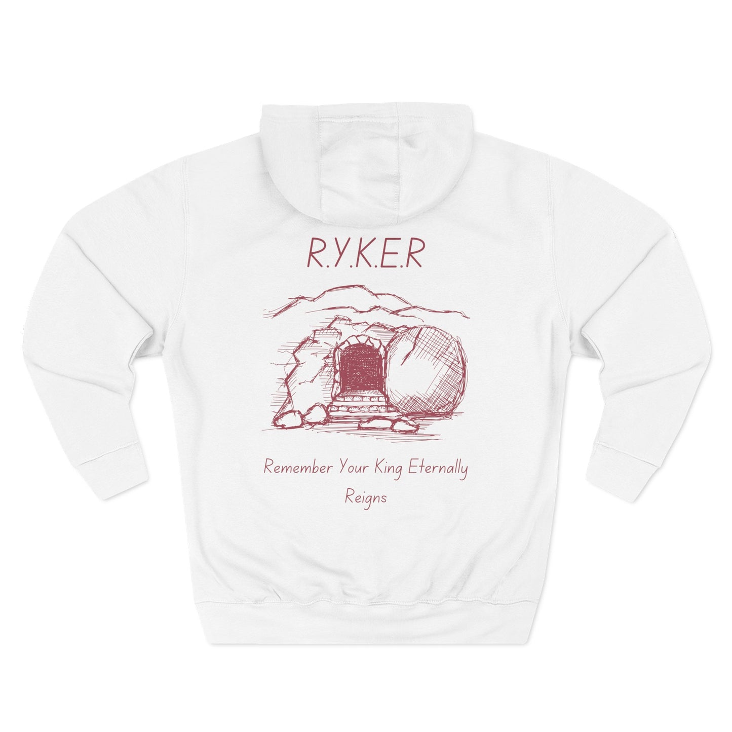 RYKER Christian Marron Letters Hoodie