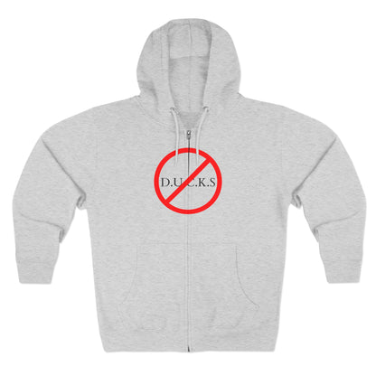 Adult Ducks Christian Black Words Zipper Hoodie