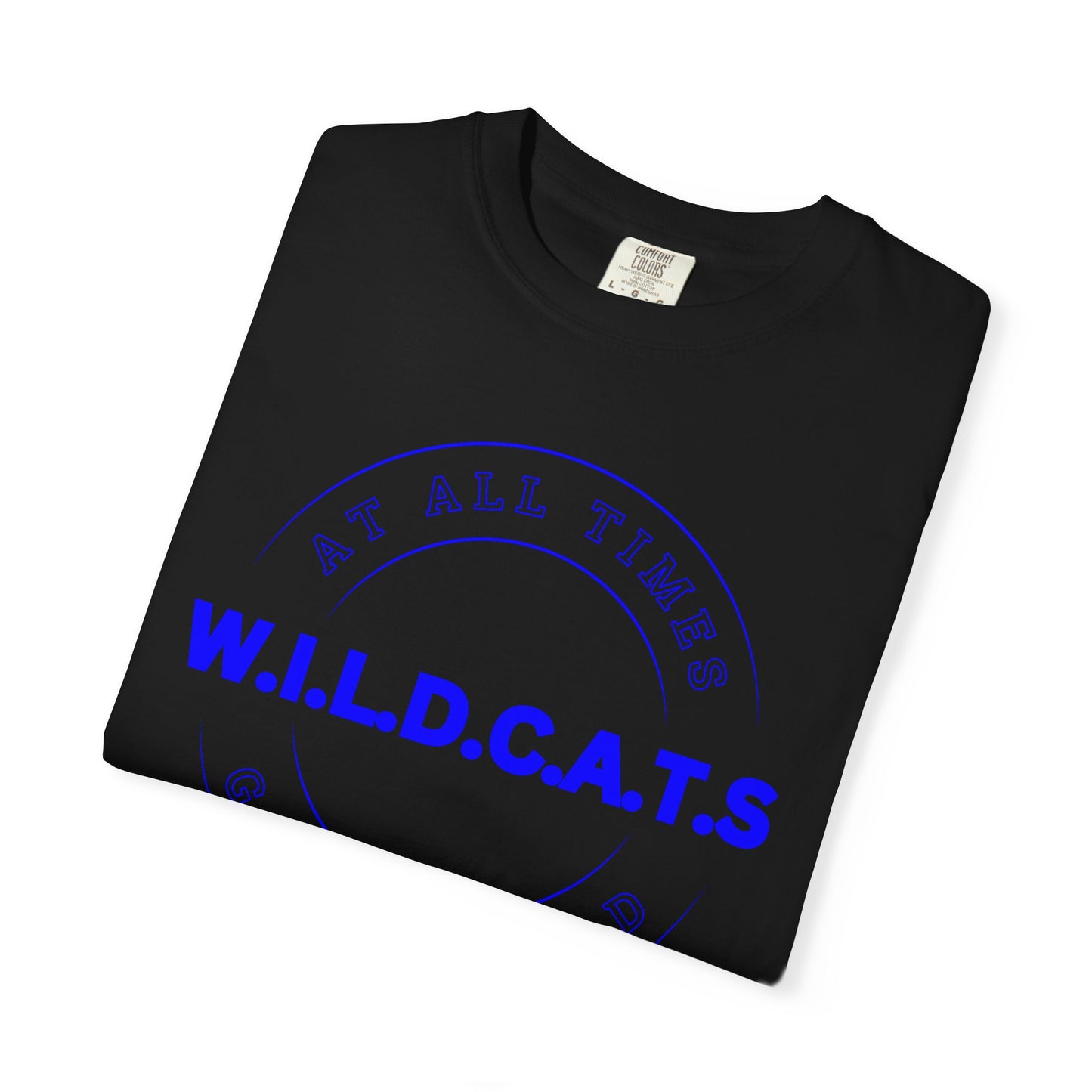 Wildcats Christian Blue Letters & Picture
