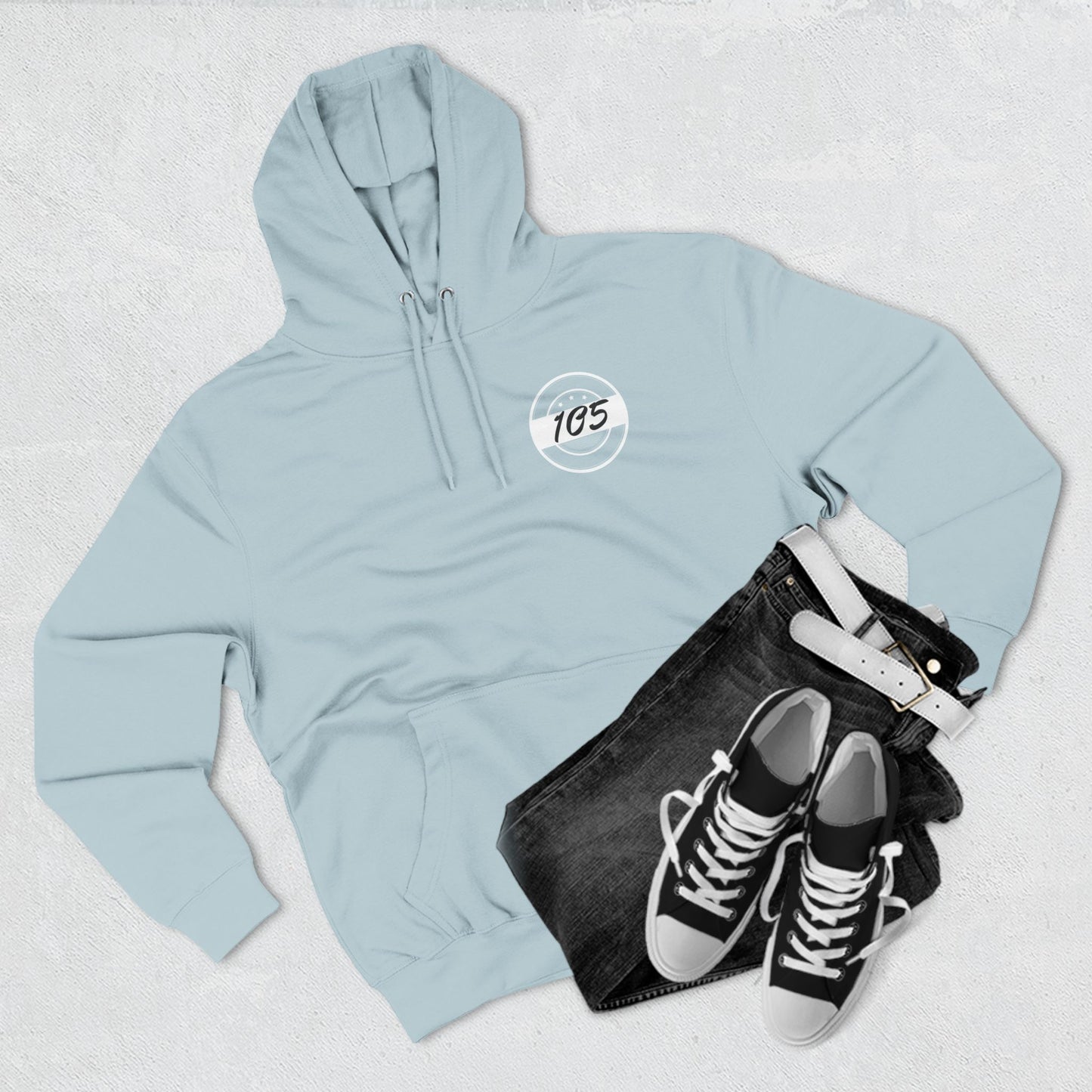 Adult 105 Christian White and Black Letters Hoodie