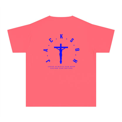 Youth Jackson Believing Christian Blue Letters & Cross