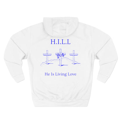 Hill Christian Blue Words Hoodie