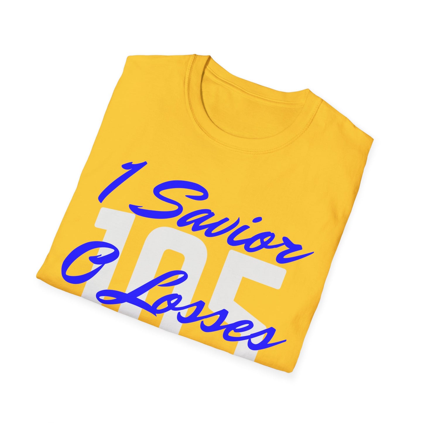Adult 105 Christian Blue and White Letters