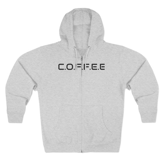 Adult Coffee Christian Black Words Only Hoodie Zipper