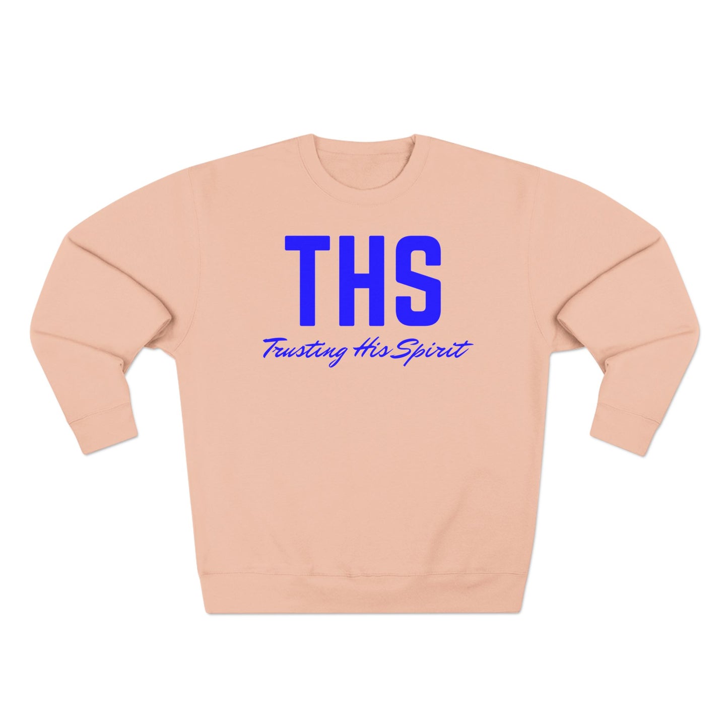 Adult THS Christian Blue Letters Crewneck