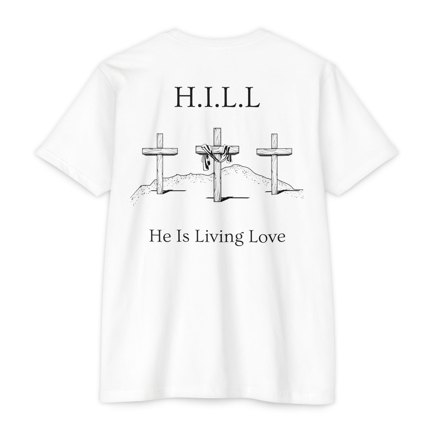 Adult Hill Christian Black Words Premium tee