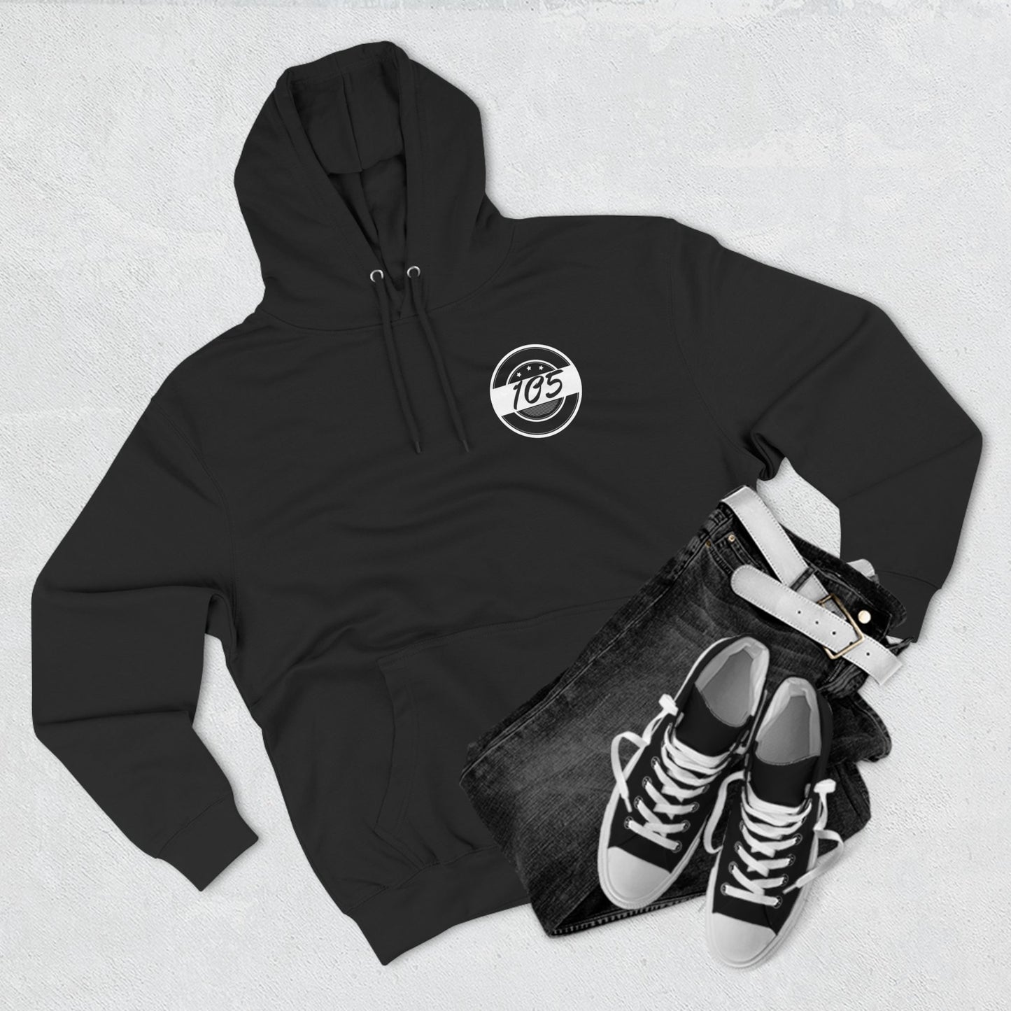 Adult 105 Christian White and Black Letters Hoodie