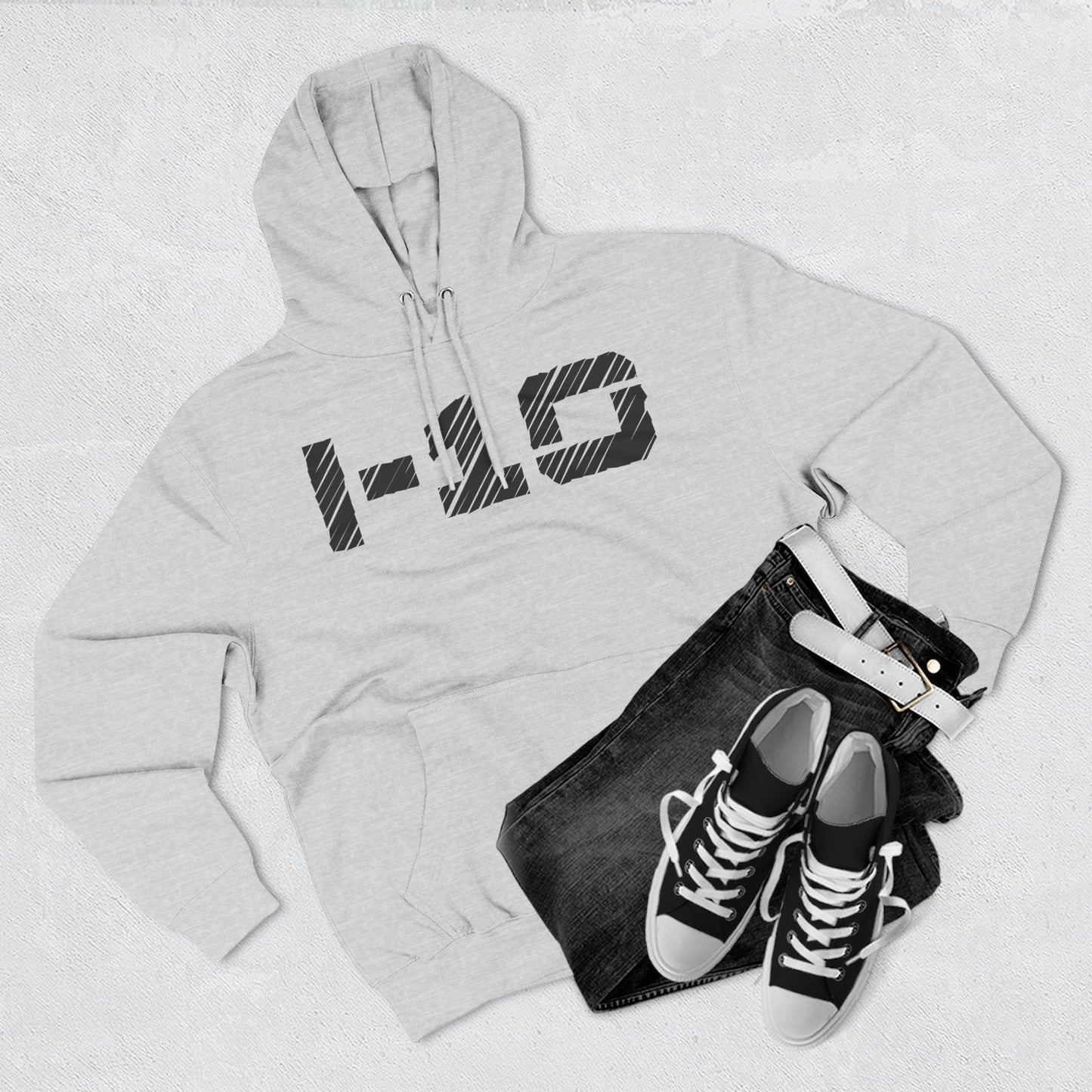 Adult I-10 Christian Black Words Pullover Hoodie