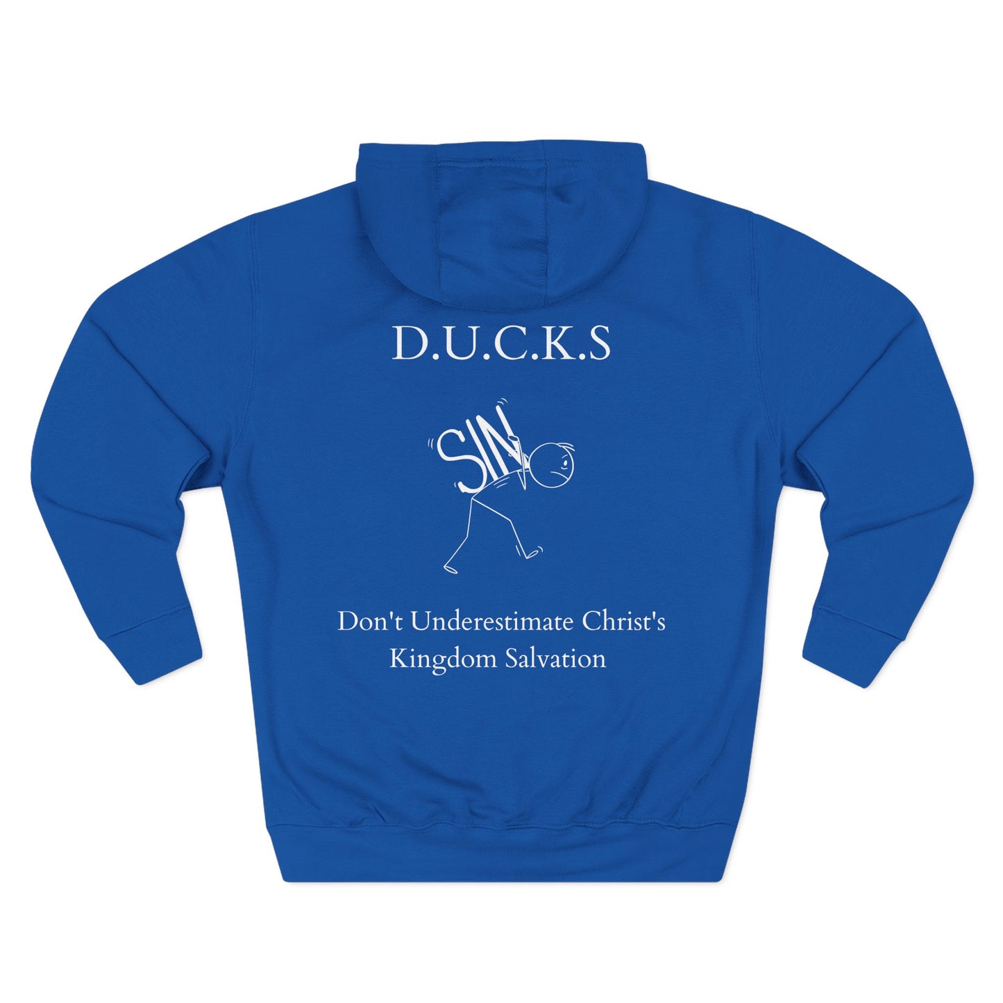 Adult Ducks Christian White Words Pullover Hoodie
